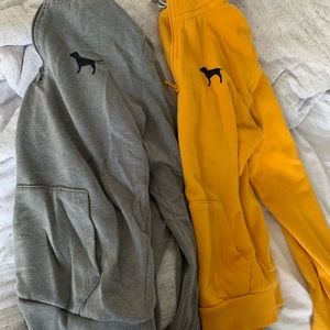 Yellow and Grey PINK Quarter Zips